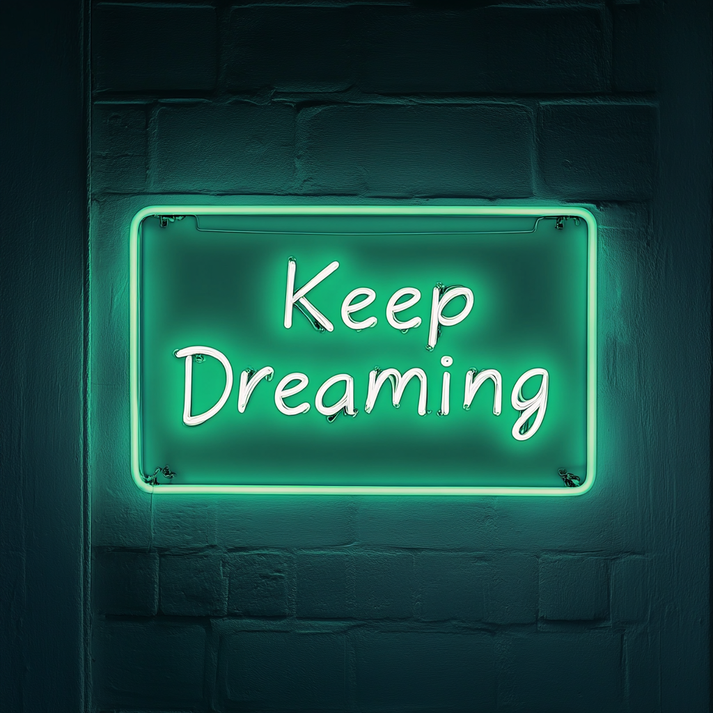 Keep Dreaming - Green Neon Sign, 24 Inches