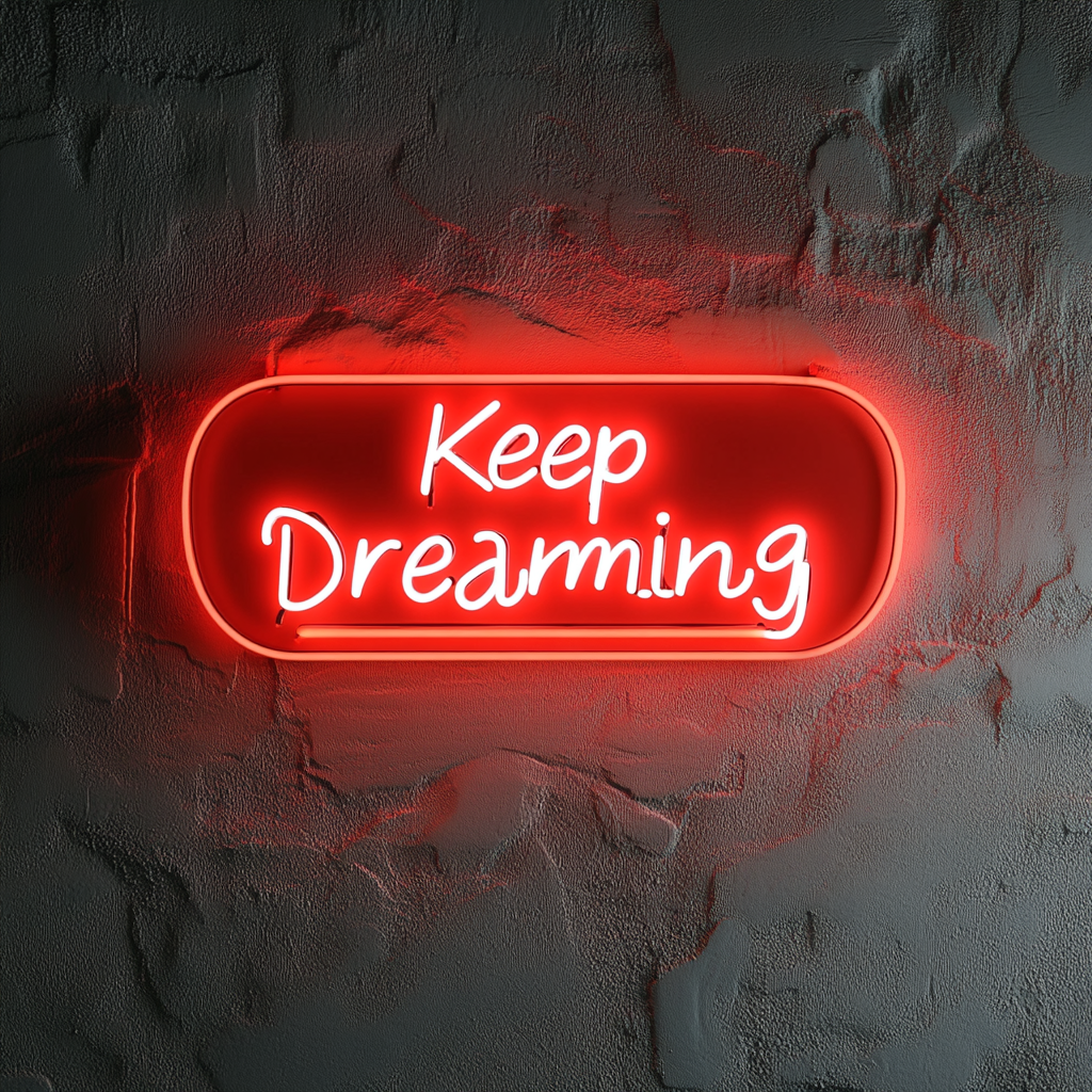 Keep Dreaming - Red Neon Sign, 24 Inches