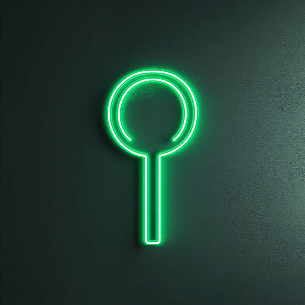Keyhole - Green Neon Sign, 24 Inches