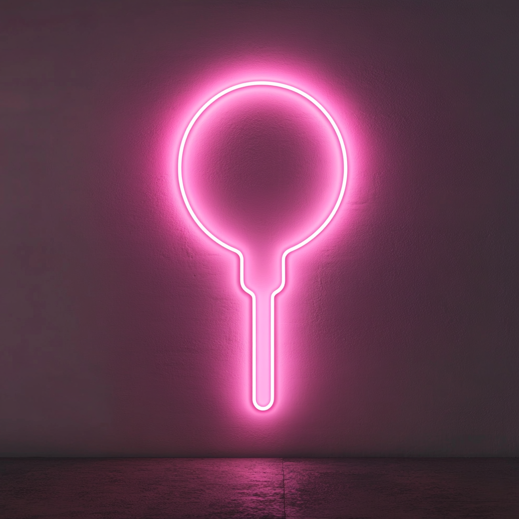 Keyhole - Pink Neon Sign, 24 Inches