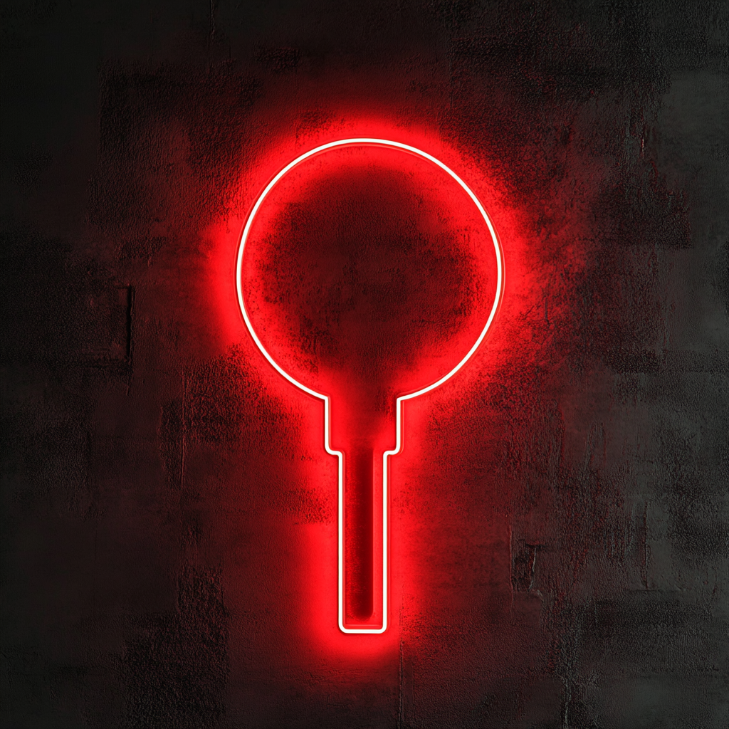 Keyhole - Red Neon Sign, 18 Inches