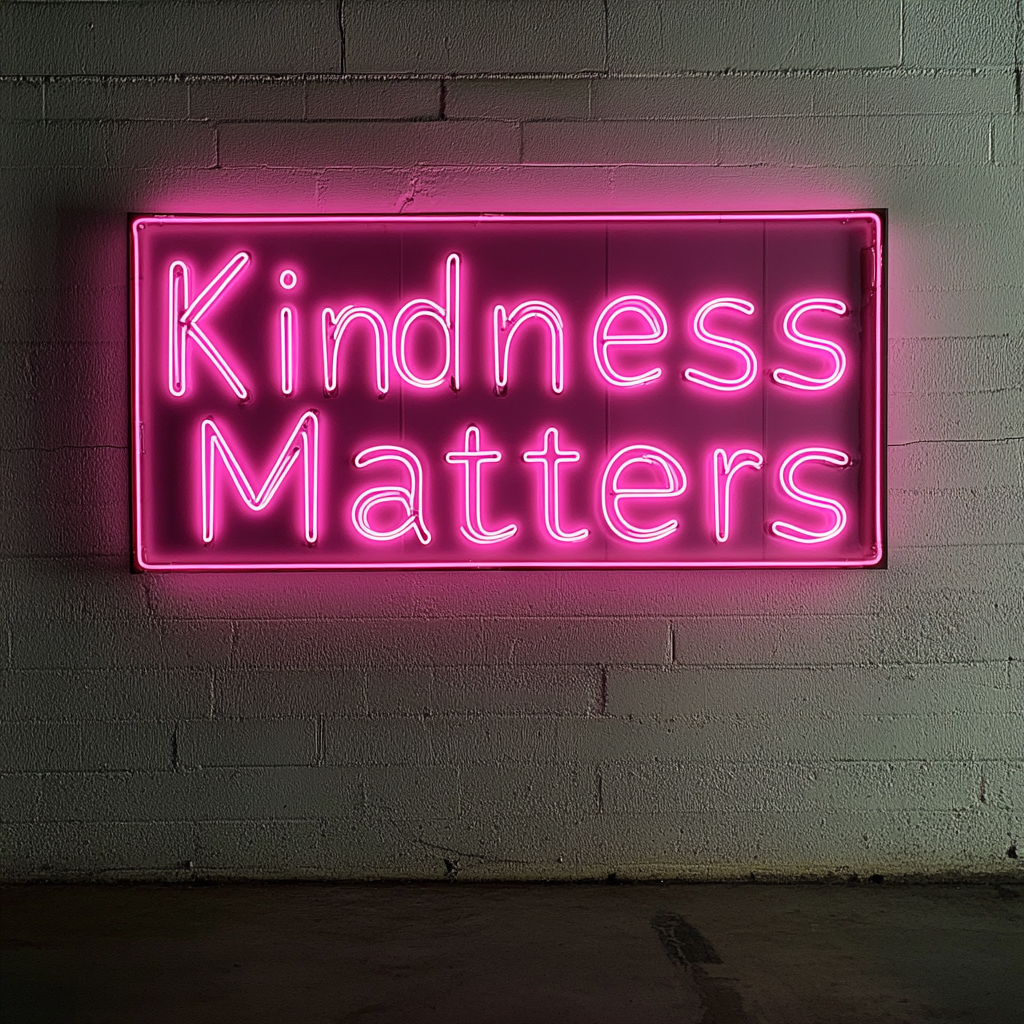 Kindness Matters - Pink Neon Sign, 24 Inches