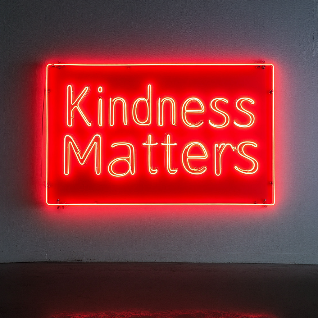Kindness Matters - Red Neon Sign, 24 Inches