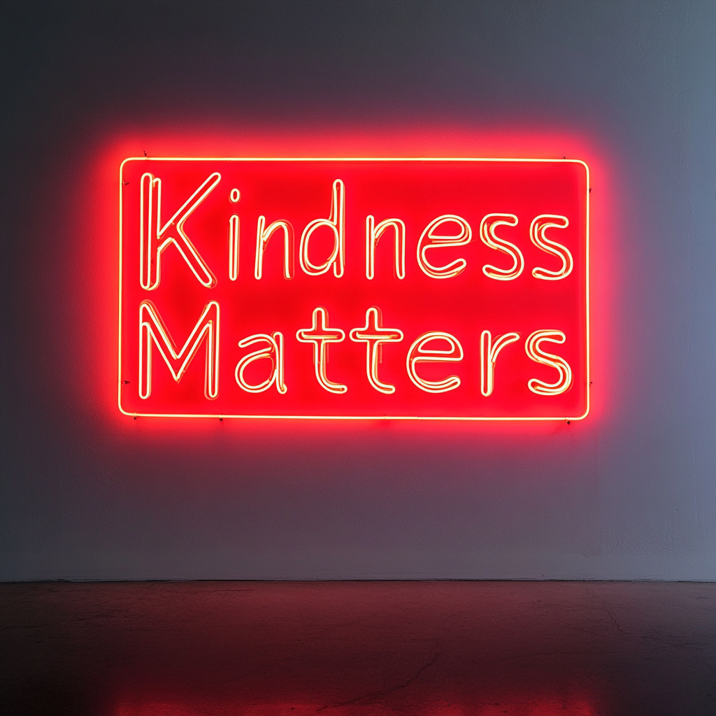 Kindness Matters - Red Neon Sign, 24 Inches