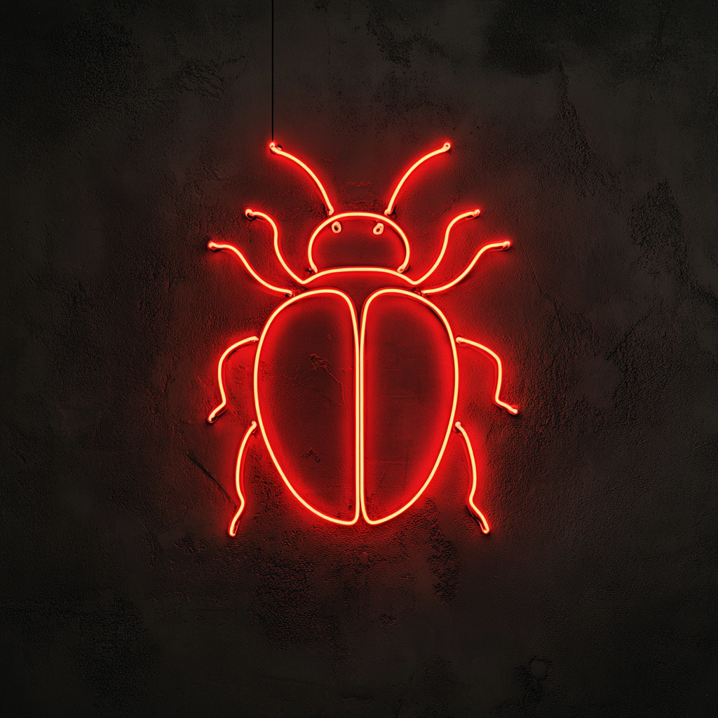 Ladybug - Red Neon Sign, 24 Inches