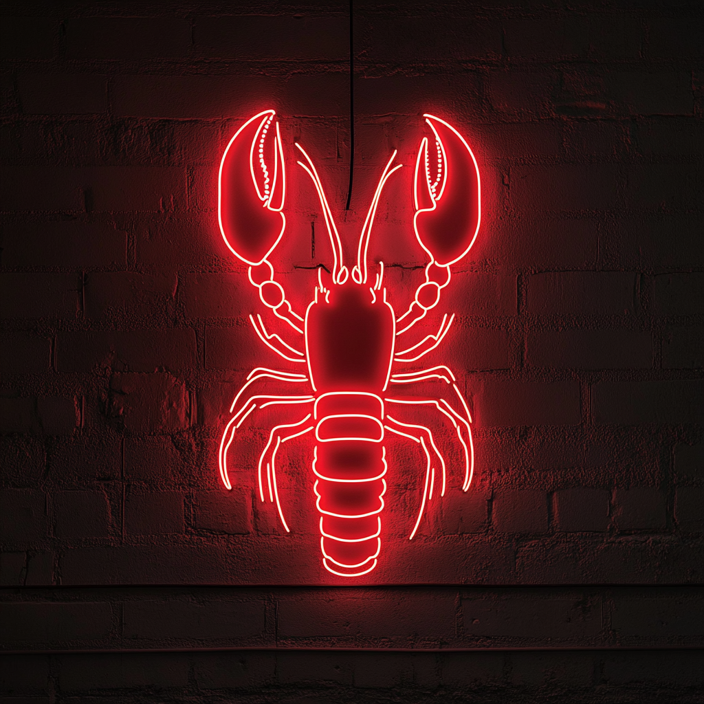 Lobster - Red Neon Sign, 24 Inches