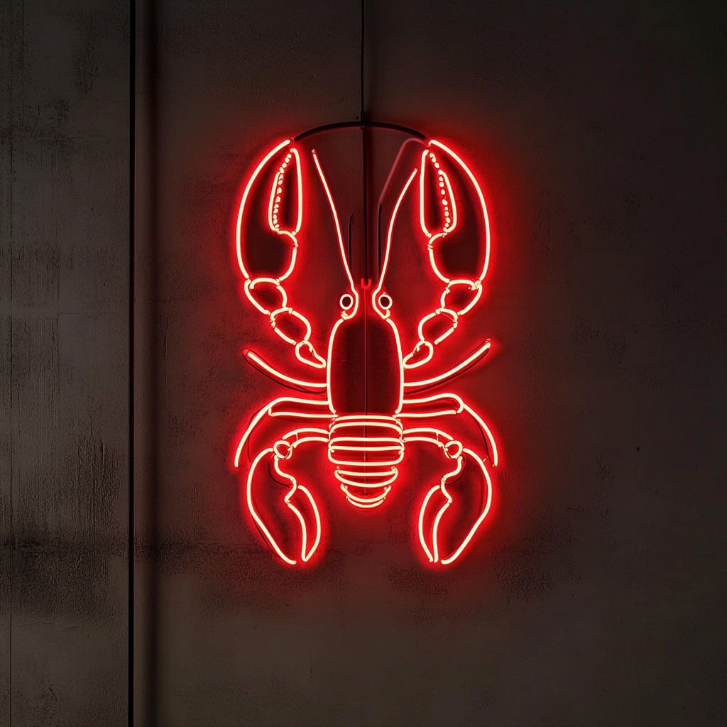 Lobster - Red Neon Sign, 18 Inches