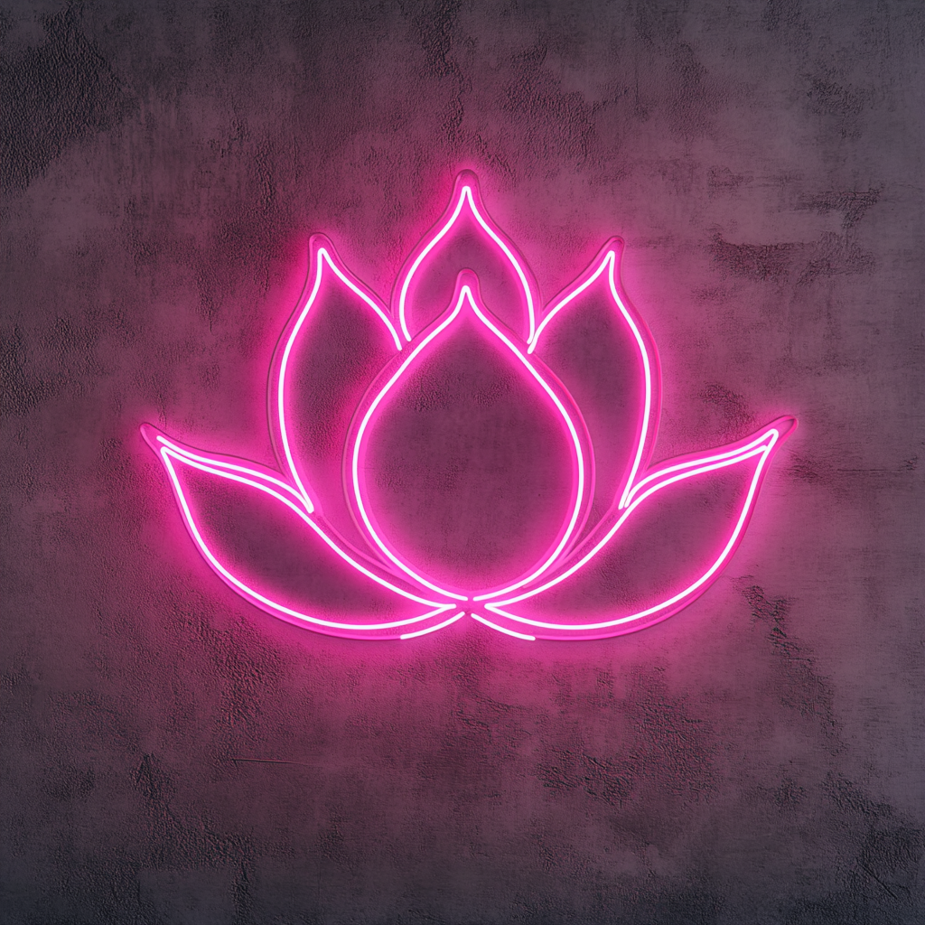 Lotus Flower - Pink Neon Sign, 24 Inches