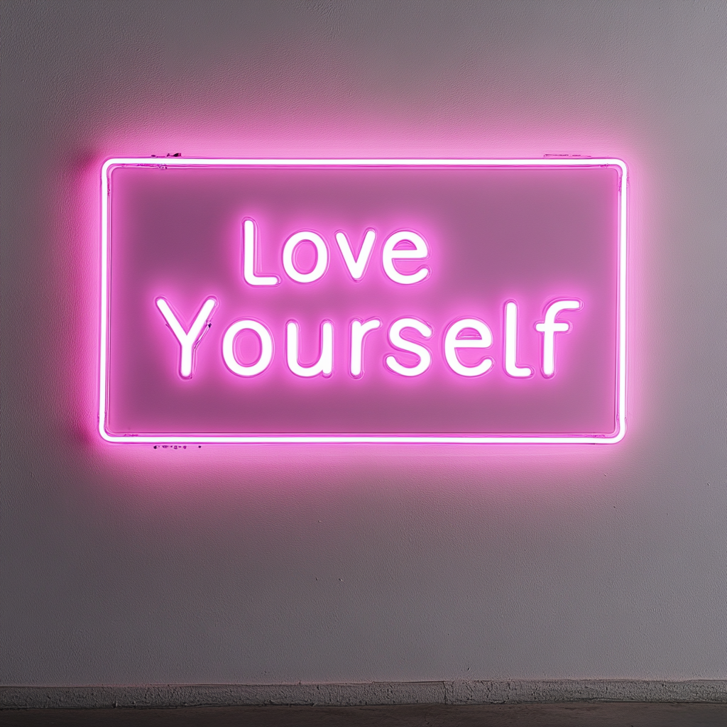 Love Yourself - Pink Neon Sign, 24 Inches