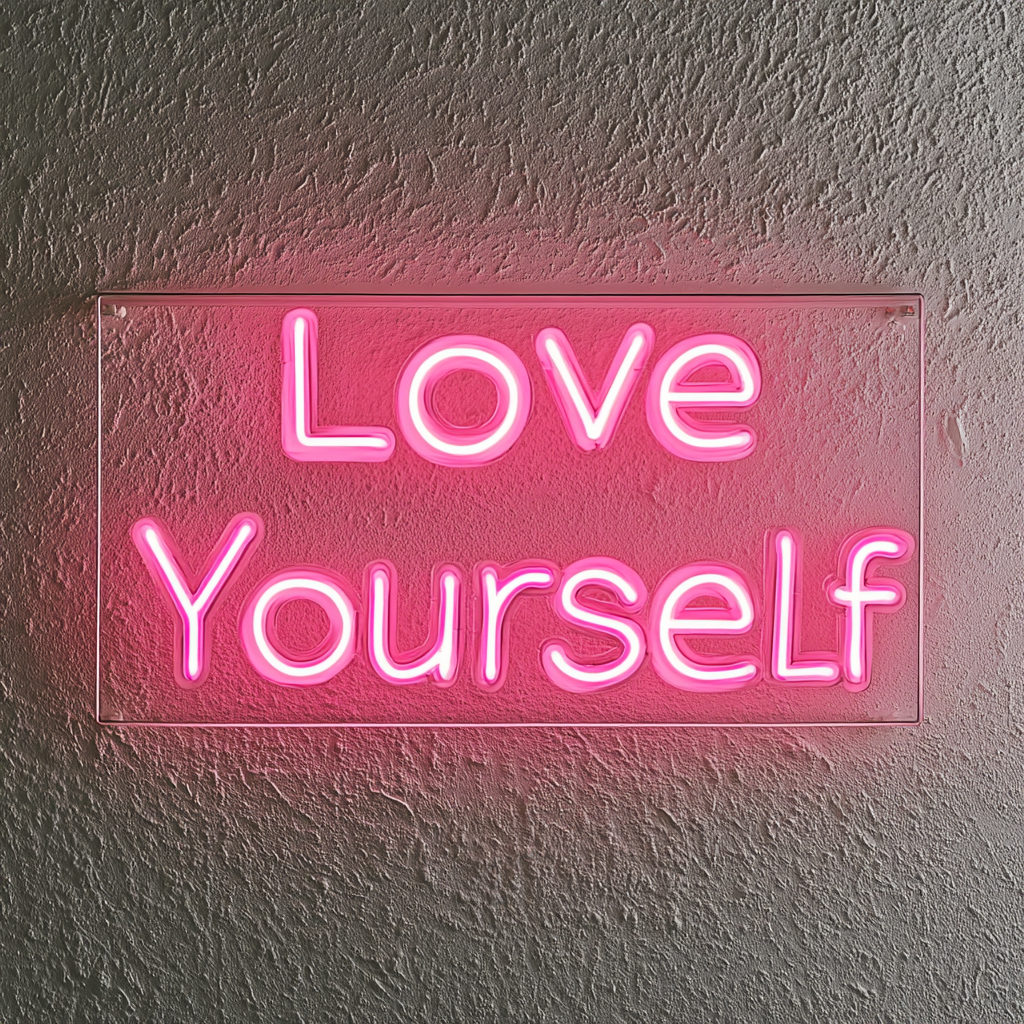 Love Yourself - Pink Neon Sign, 18 Inches