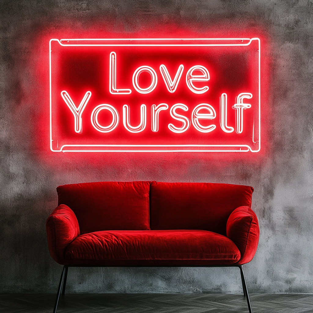 Love Yourself - Red Neon Sign, 24 Inches