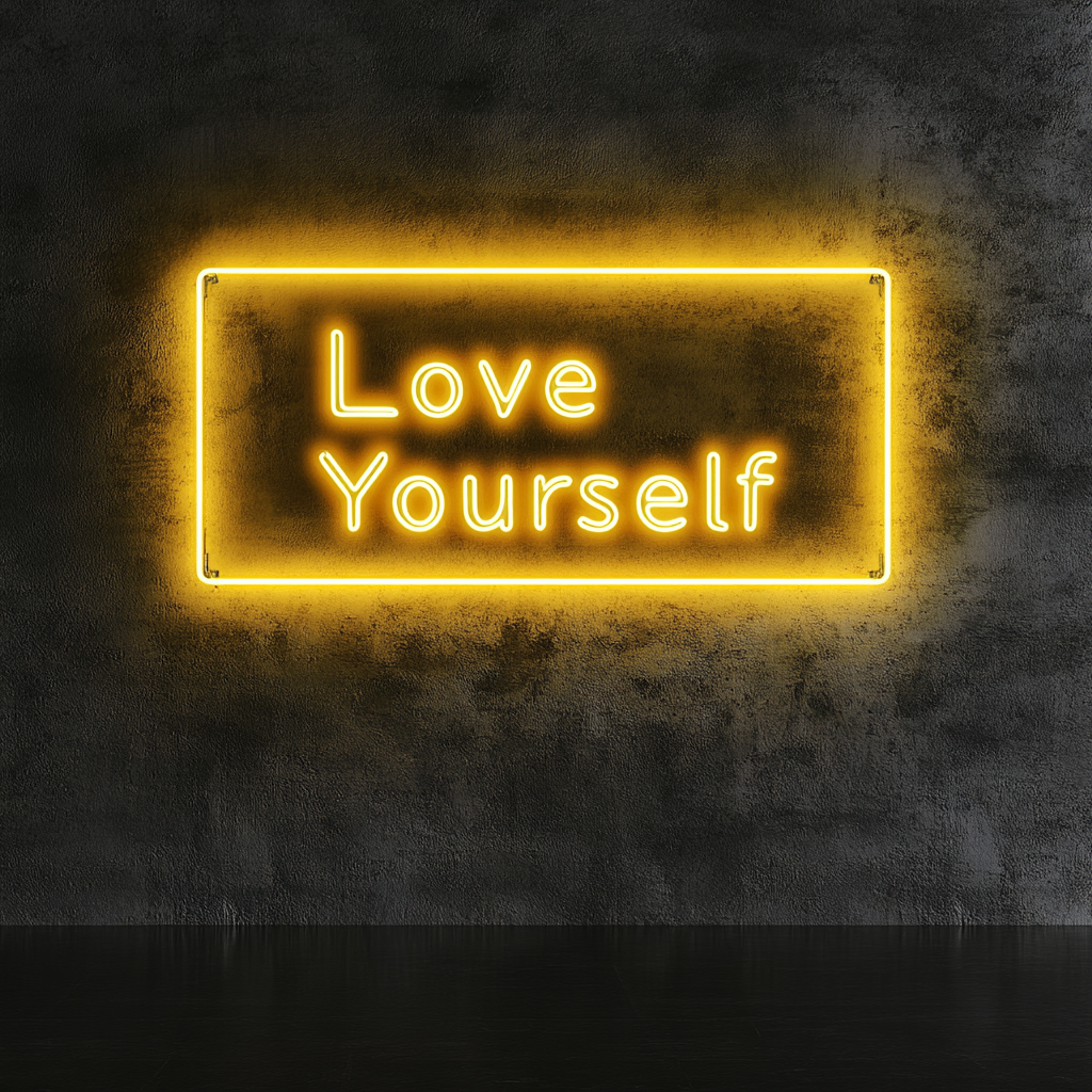 Love Yourself - Yellow Neon Sign, 24 Inches