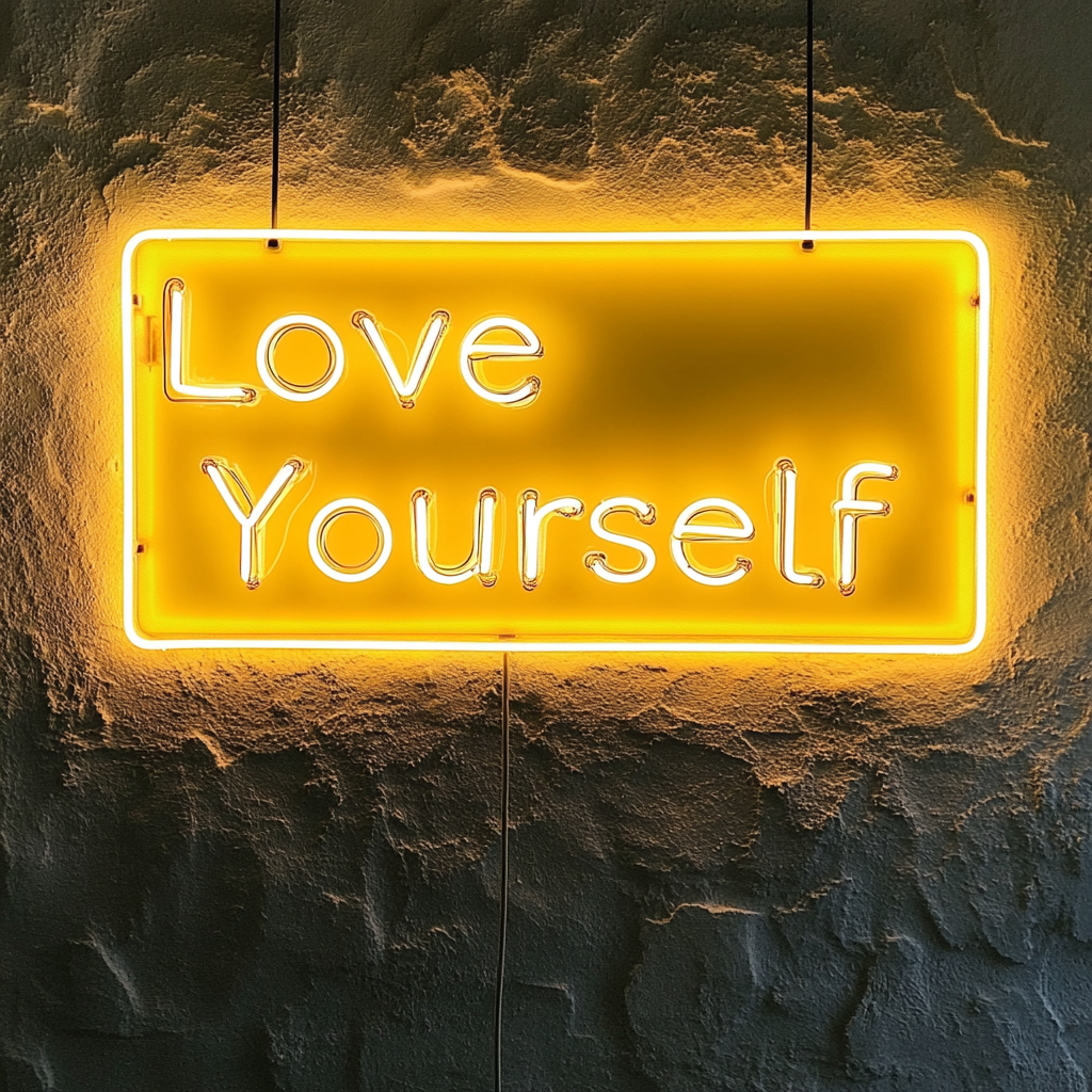 Love Yourself - Yellow Neon Sign, 24 Inches