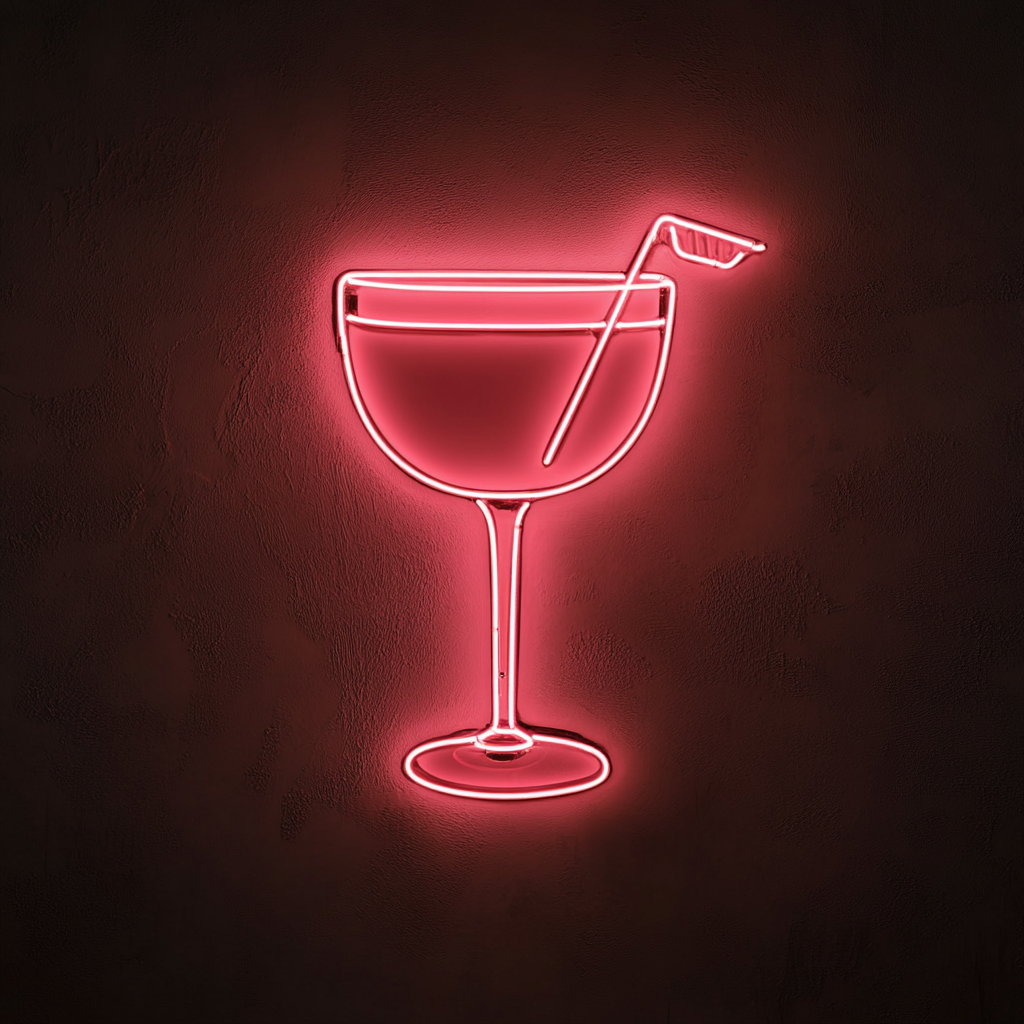 Margarita Glass - Pink Neon Sign, 24 Inches