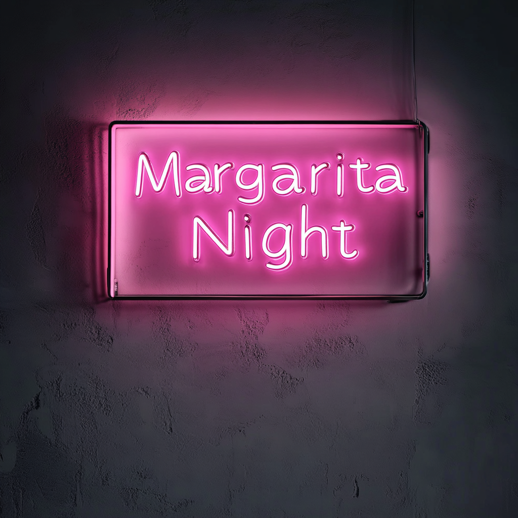 "Margarita Night" - Pink Neon Sign, 24 Inches