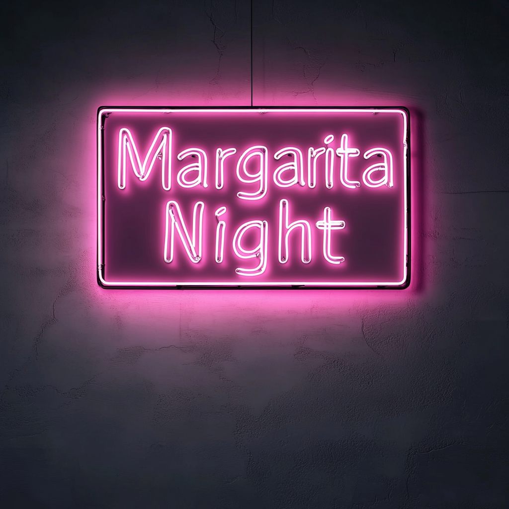 "Margarita Night" - Pink Neon Sign, 24 Inches