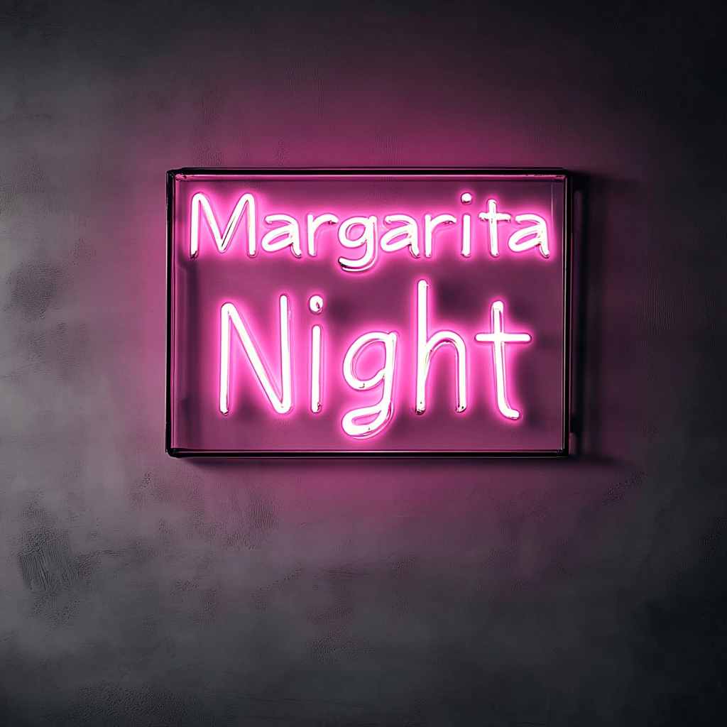 "Margarita Night" - Pink Neon Sign, 24 Inches