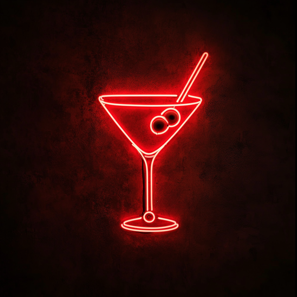 Martini - Red Neon Sign, 24 Inches