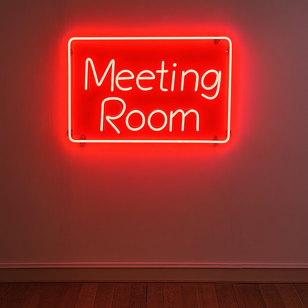 "Meeting Room" - Red Neon Sign, 24 Inches