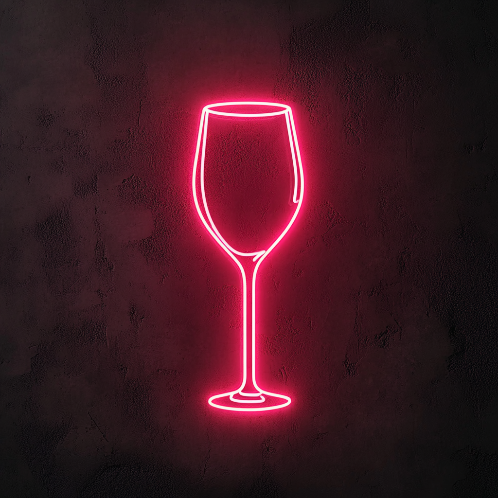 Mimosa Glass - Pink Neon Sign, 24 Inches