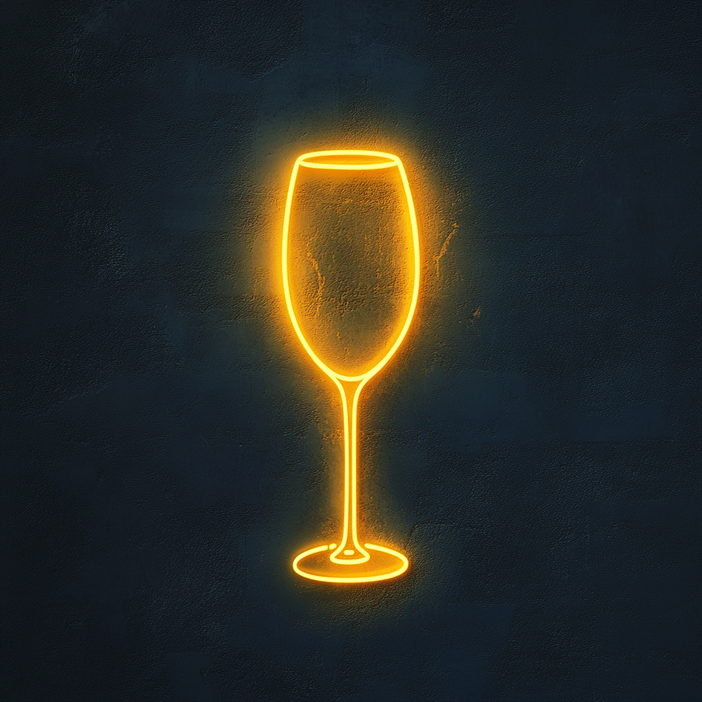 Mimosa Glass - Yellow Neon Sign, 24 Inches