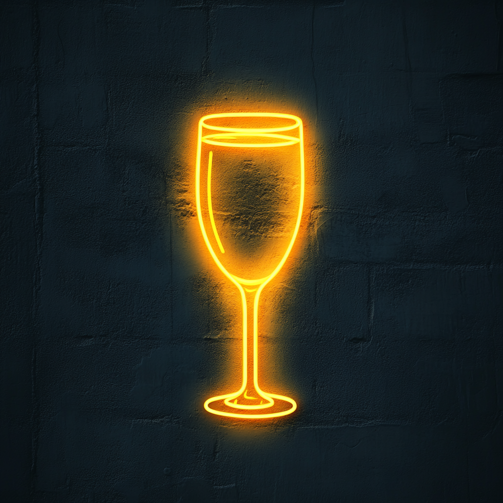 Mimosa Glass - Yellow Neon Sign, 18 Inches