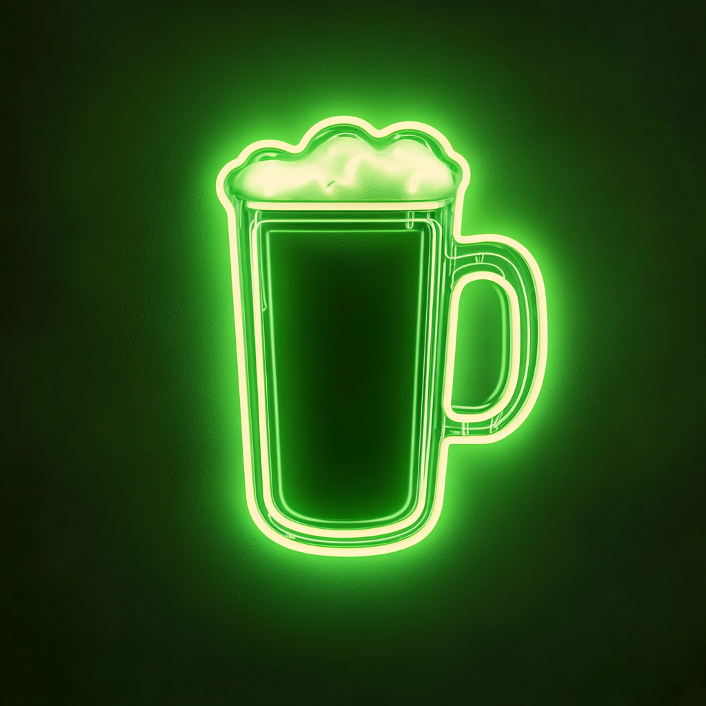 Mug of Root Beer - Green Neon Sign, 24 Inches