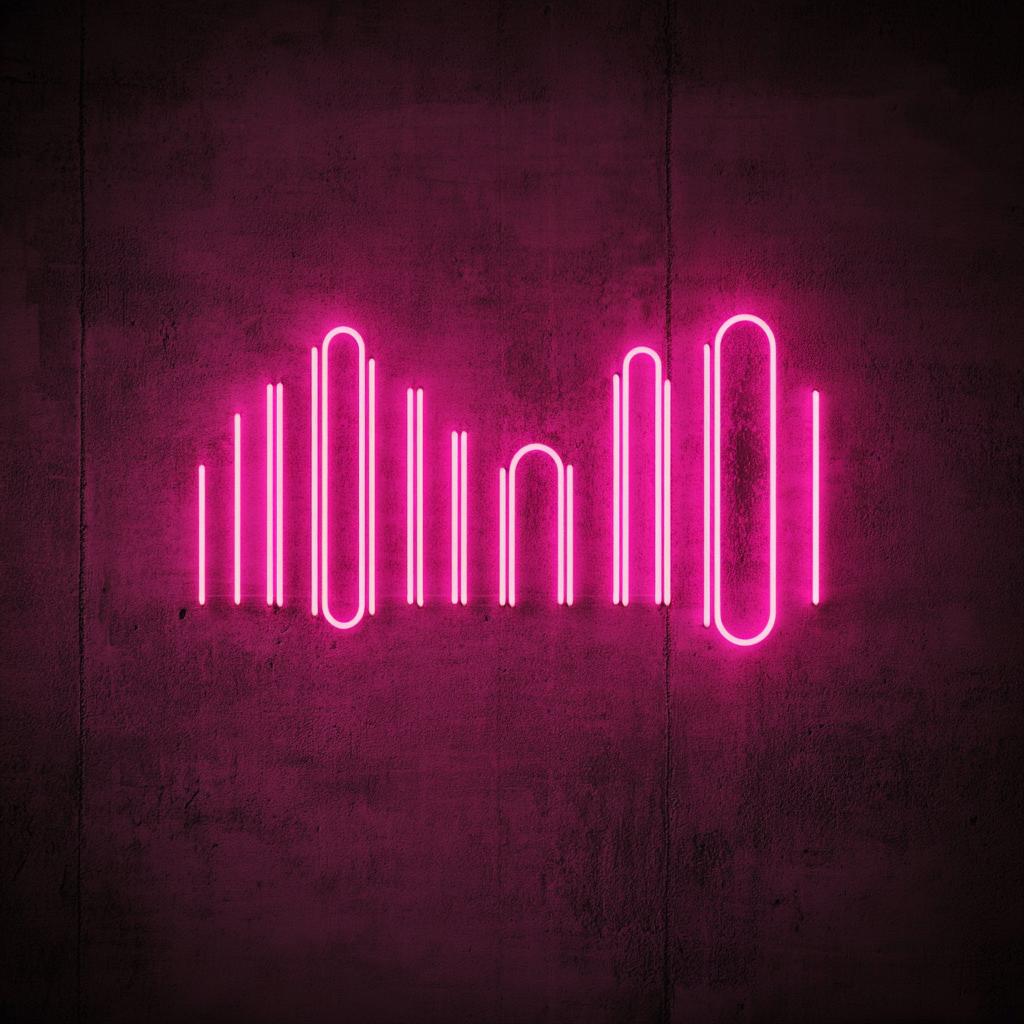 Music Equalizer - Pink Neon Sign, 18 Inches