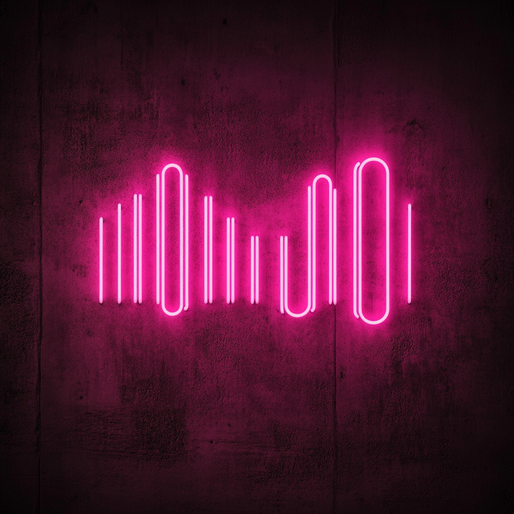 Music Equalizer - Pink Neon Sign, 24 Inches