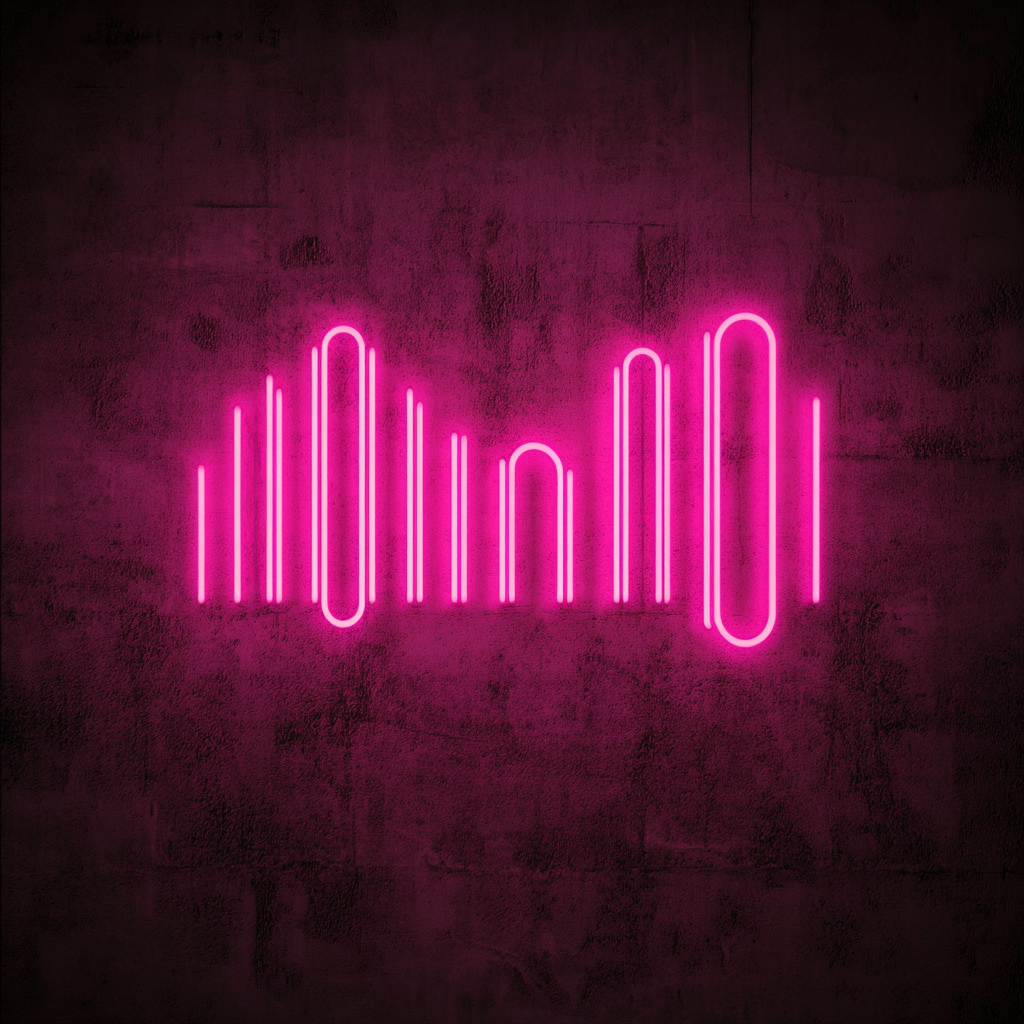 Music Equalizer - Pink Neon Sign, 18 Inches