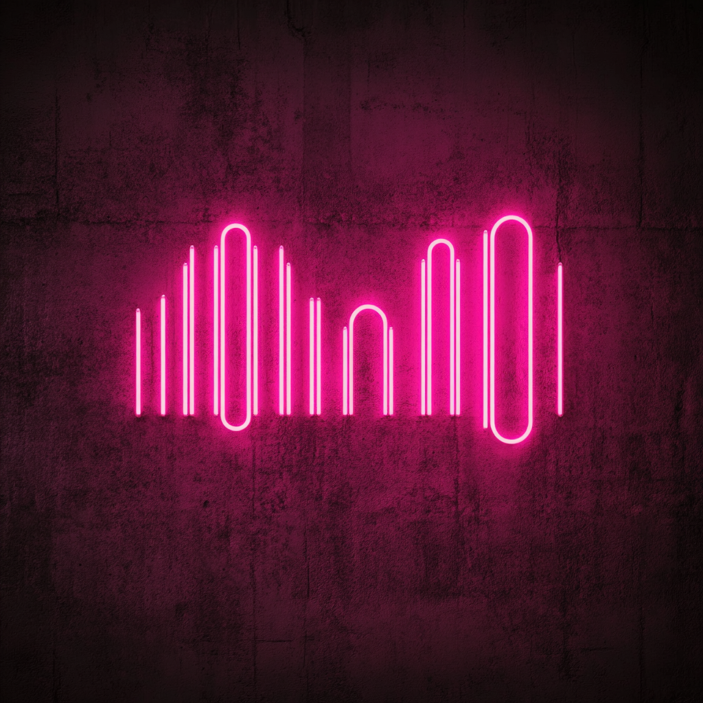 Music Equalizer - Pink Neon Sign, 24 Inches