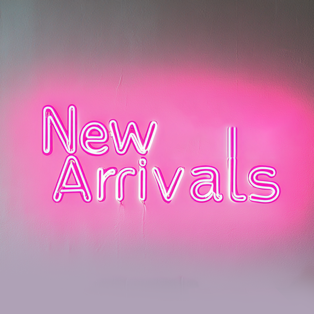 "New Arrivals" - Pink Neon Sign, 18 Inches