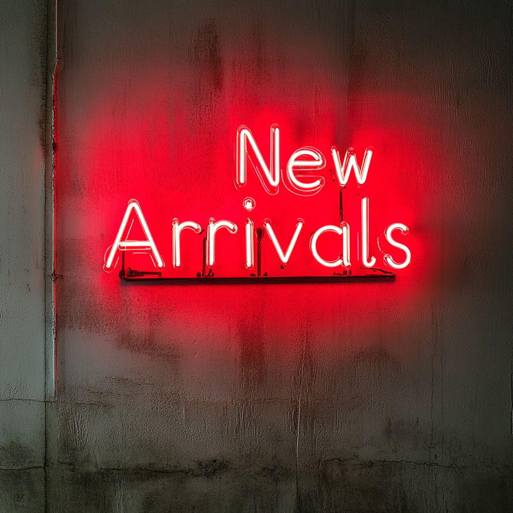 "New Arrivals" - Red Neon Sign, 18 Inches