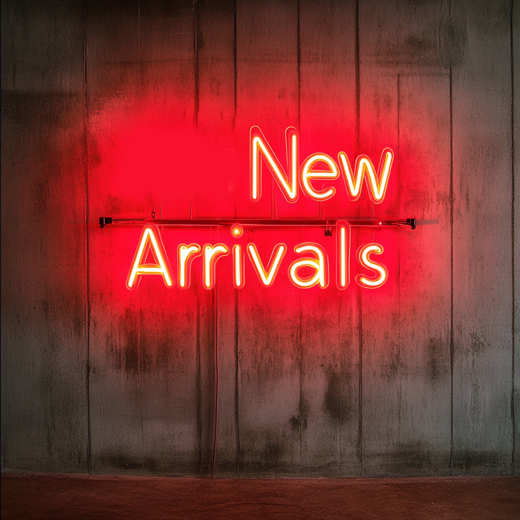 "New Arrivals" - Red Neon Sign, 18 Inches