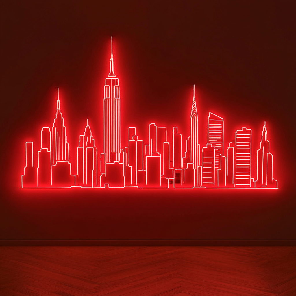 New York - Red Neon Sign, 18 Inches
