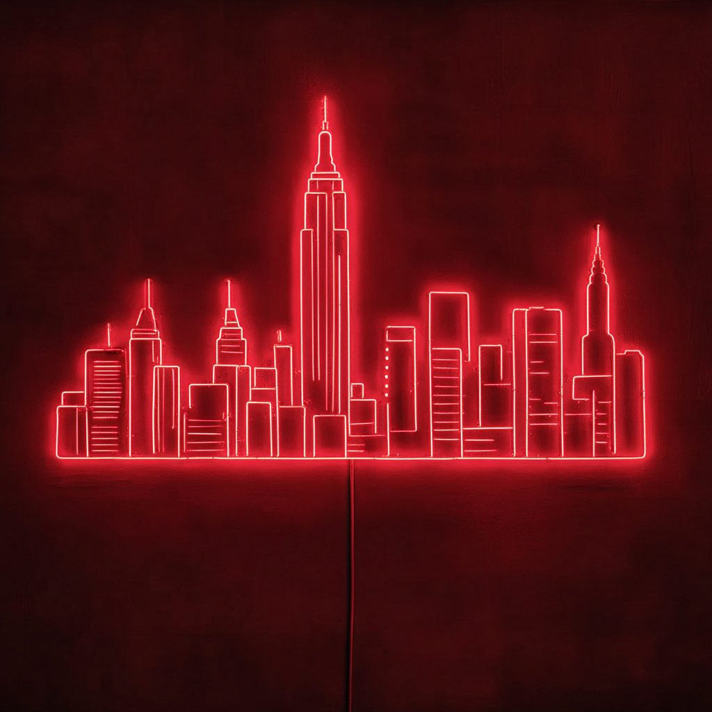 New York - Red Neon Sign, 24 Inches