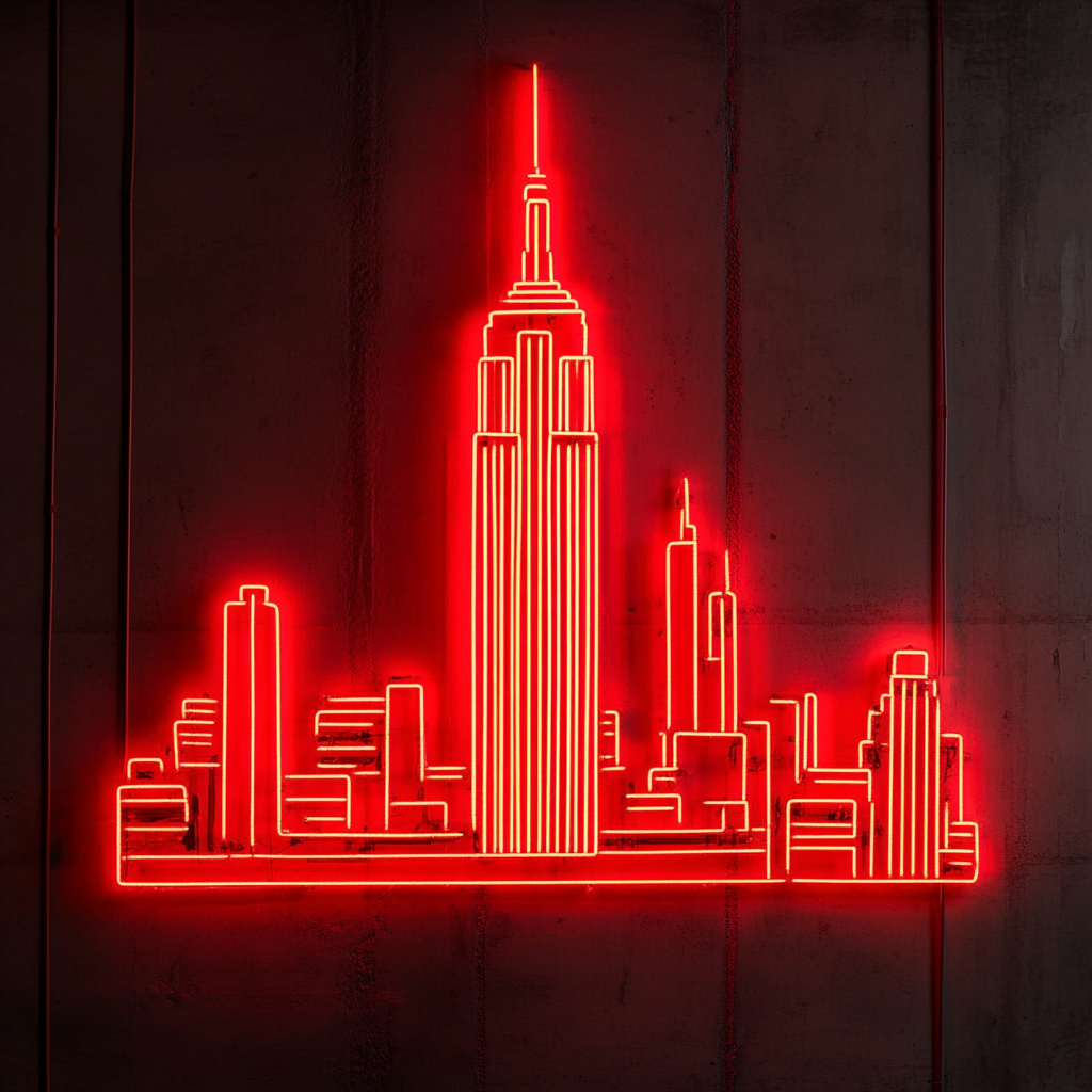 New York - Red Neon Sign, 18 Inches