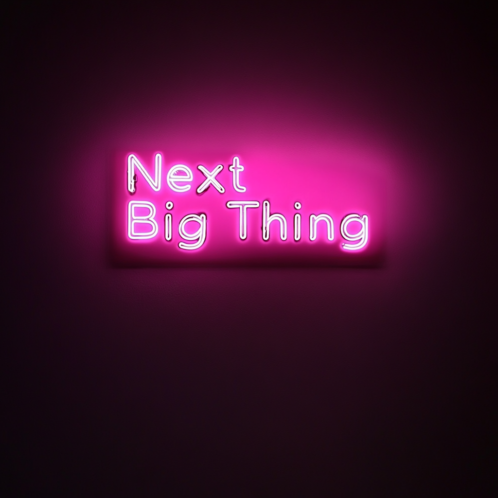 "Next Big Thing" - Pink Neon Sign, 24 Inches