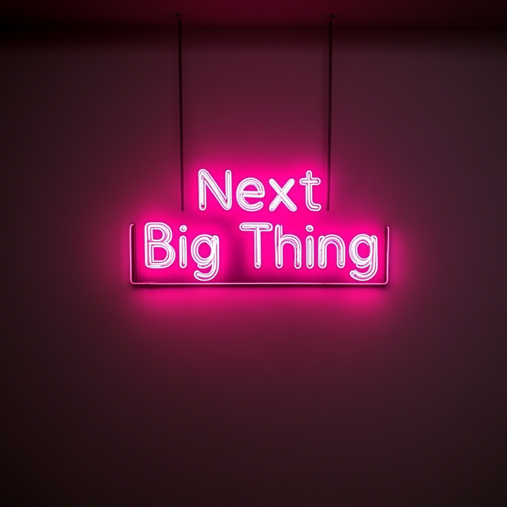 "Next Big Thing" - Pink Neon Sign, 24 Inches