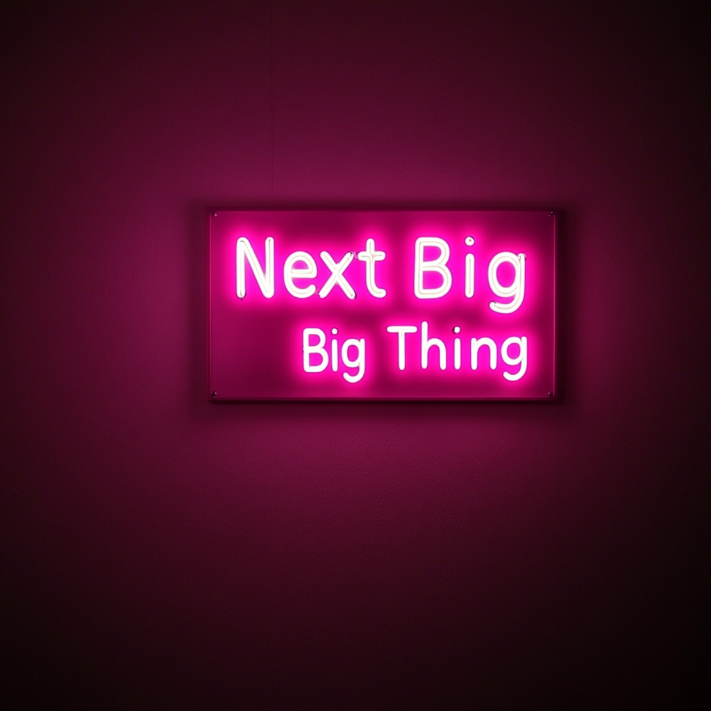 "Next Big Thing" - Pink Neon Sign, 24 Inches