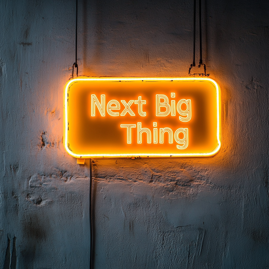 "Next Big Thing" - Yellow Neon Sign, 18 Inches