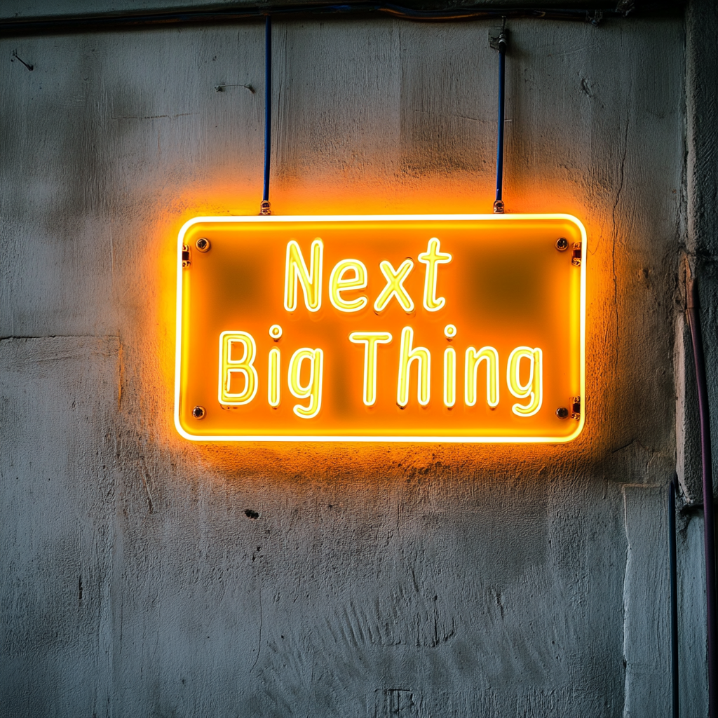 "Next Big Thing" - Yellow Neon Sign, 24 Inches