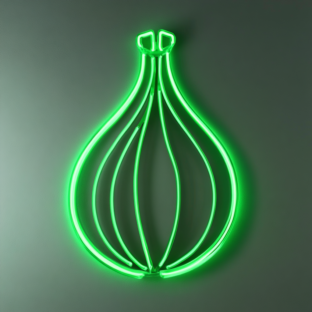 Onion - Green Neon Sign, 18 Inches