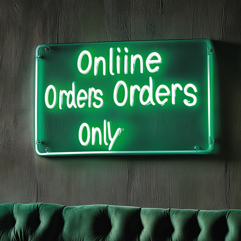 Online Orders Only - Green Neon Sign, 18 Inches