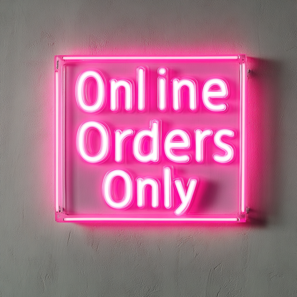 Online Orders Only - Pink Neon Sign, 24 Inches