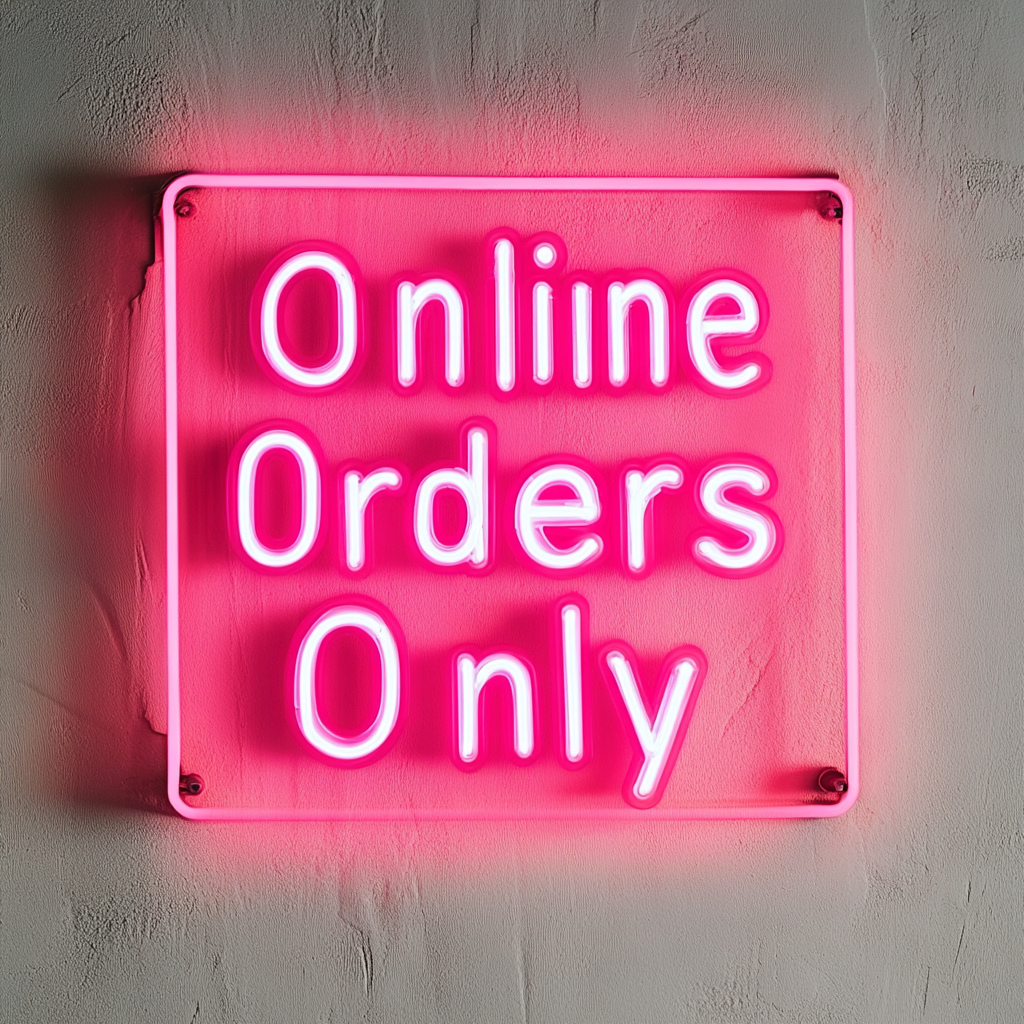 Online Orders Only - Pink Neon Sign, 18 Inches