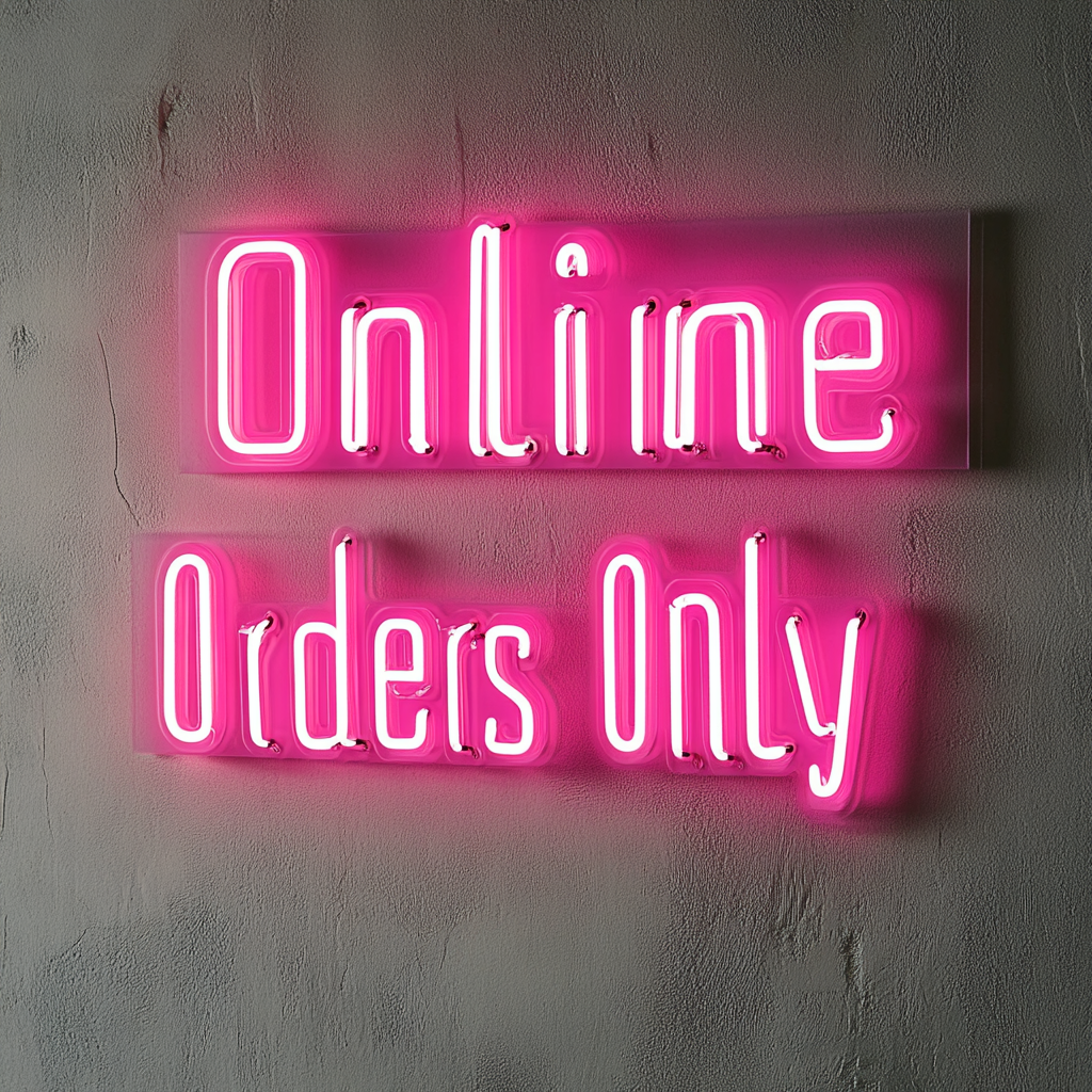 Online Orders Only - Pink Neon Sign, 24 Inches