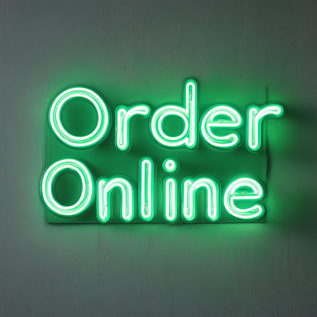 Order Online - Green Neon Sign, 18 Inches