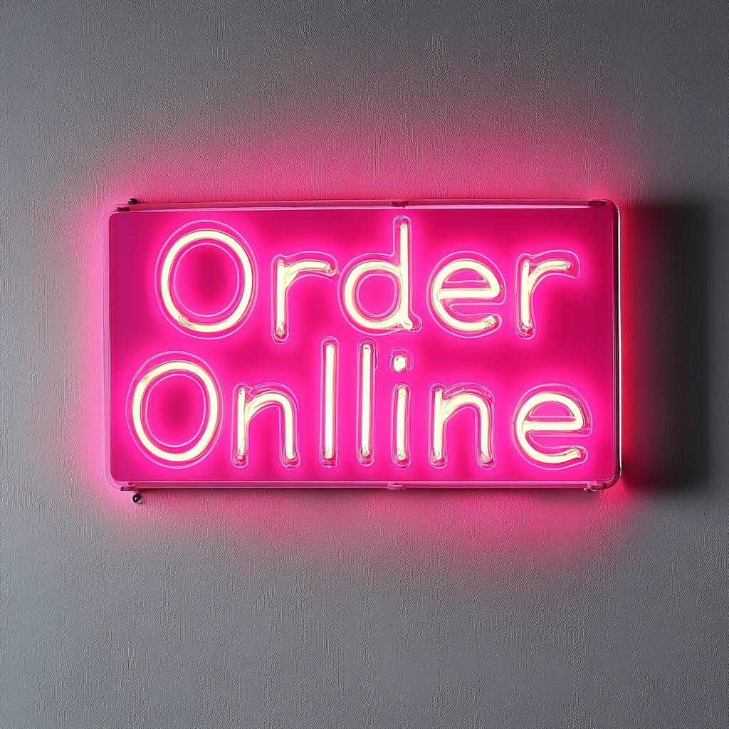 Order Online - Pink Neon Sign, 18 Inches