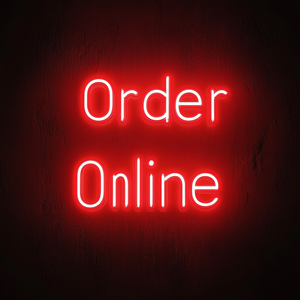 Order Online - Red Neon Sign, 24 Inches
